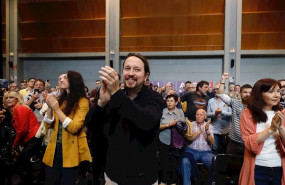 ep i-d una de las componentes de unidas podemos marta abengochea el secretario general de podemos y