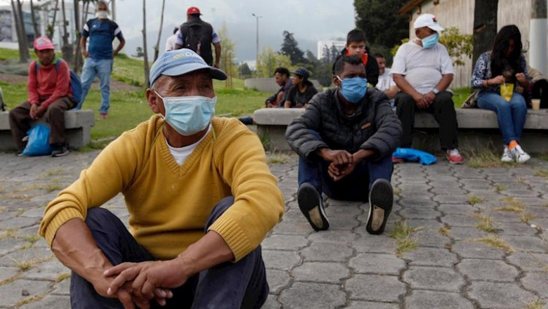 ep imagen de un hombre con mascarilla en ecuador ep imagen de un hombre con mascarilla en ecuador
