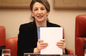 ep la ministra de trabajo y economia social yolanda diaz durante su comparecencia en el congreso