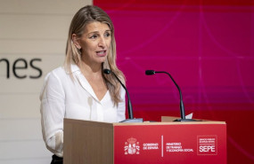 ep la vicepresidenta segunda y ministra de trabajo y economia social yolanda diaz inaugura el acto
