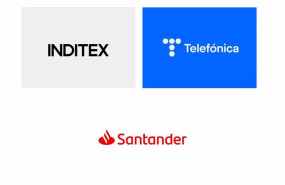 ep logos de inditex telefonica y santander