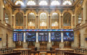 ep paneles del ibex 35 en el palacio de la bolsa a 12 de mayo de 2023 en madrid espana el ibex 35 ha