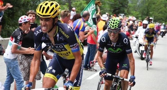 Alejandro Valverde y Alberto Contador en una subida | ALEJANDRO VALVERDE ep alejandro valverdealberto contadoruna subida