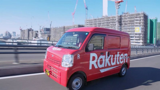 ep archivo - furgoneta con el logo de rakuten en japon ep archivo - furgoneta con el logo de rakuten en japon