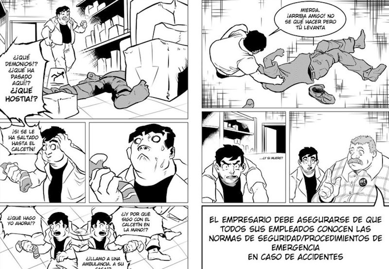 ep comic prevencion de riesgos laborales para jovenes