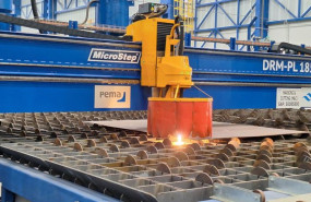 ep corte de chapa del primer buque hidrografico costero para la armada en navantia san fernando