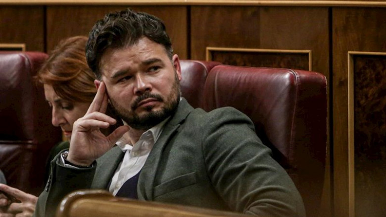 El portavoz de ERC en el Congreso de los Diputados, Gabriel Rufián. durante la primera sesión ordinaria del pleno en el Congreso de los Diputados en la XIV Legislatura tras la constitución del Gobierno de coalición del PSOE y Unidas Podemos, en Madrid (Es | Ricardo Rubio - Europa Press ep el portavoz de erc en el congreso de los diputados gabriel rufian durante la primera sesion