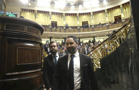 ep el presidente de vox santiago abascal dech y el portavoz de vox en el congreso ivan espinosa de