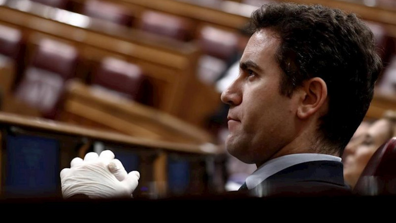 El secretario general del PP, Teodoro García Egea, en el Pleno del Congreso. Madrid (España), a 18 de marzo de 2020. | Pool ep el secretario general del pp teodoro garcia egea en el pleno del congreso madrid espana a 18 de