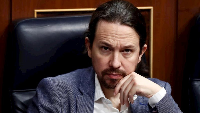 El vicepresidente segundo del Gobierno, Pablo Iglesias, durante el pleno celebrado este jueves en el Congreso para aprobar una nueva prórroga del estado de alarma. | Pool ep el vicepresidente segundo del gobierno pablo iglesias durante el pleno celebrado este jueves en