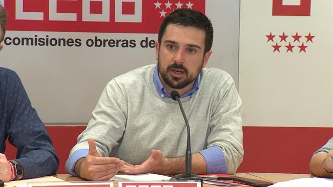Espinar en un acto junto a Comisiones Obreras. | Europa Press ep espinarun actoa comisiones obreras