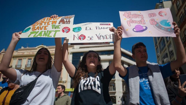 ep fridays for future climate awareness protest in spain