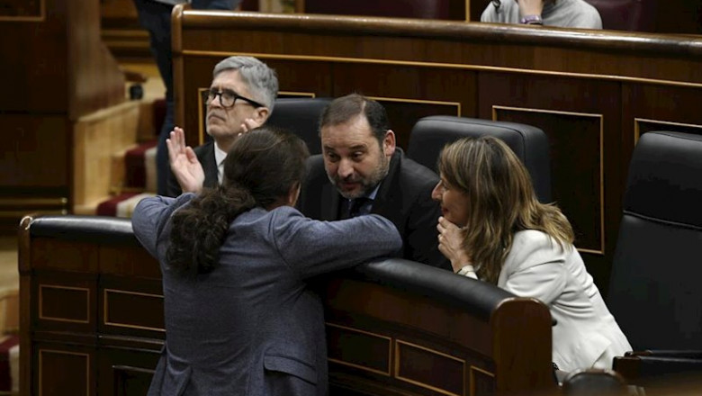 (I-D) El ministro de Interor, Fernando Grande- Marlaska; el ministro de Transportes, Movilidad y Agenda Urbana, José Luis Ábalos; la ministra de Trabajo y Economía Social, Yolanda Díaz y el vicepresidente del Gobierno de Derechos Sociales y Agenda 2030, P | Óscar Cañas - Europa Press - Archivo ep i-d el ministro de interor fernando grande- marlaska el ministro de transportes movilidad y