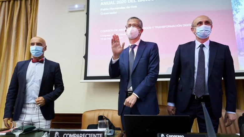 ep i d el vicepresidente primero de la mesa antonio hurtado el gobernador del banco de espana pablo