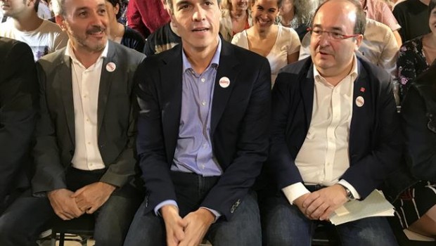 ep jaume collboni psc pedro sanchez psoe y miquel iceta psc