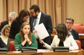 ep la portavoz del grupo socialista en el congreso adriana lastra habla con ines arrimadas y miguel