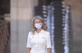 ep la vicepresidenta segunda y ministra de trabajo y economia social yolanda diaz a su llegada a la