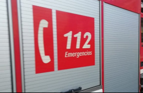 ep logotipo del 112 en un camion de bomberos