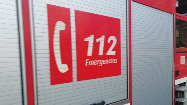 ep logotipo del 112 en un camion de bomberos