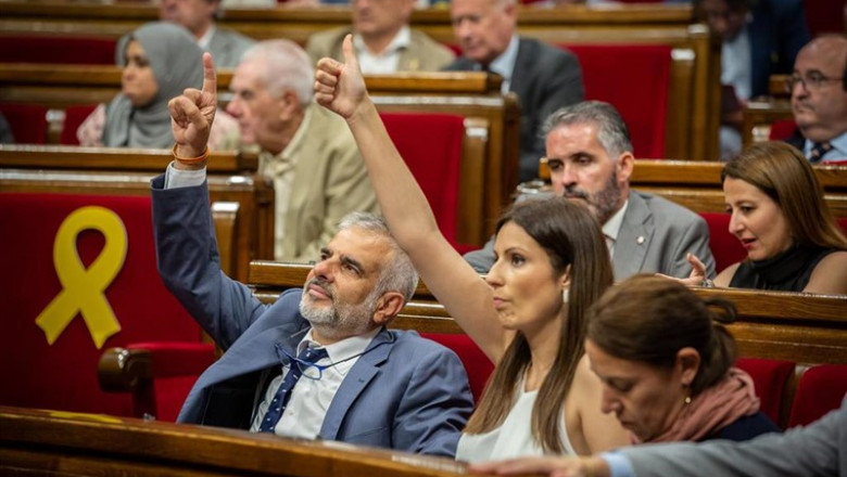 Los diputados de Ciudadanos en el Parlament de Catalunya, Carlos Carrizosa y Lorena Roldán, en una imagen de archivo. | David Zorrakino - Europa Press ep los diputadosciudadanosparlamentcatalunya carlos carrizosalorena roldan enimagenarchivo