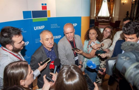 ep los secretarios generales de ugt y ccoo pepe alvarez y unai sordo antes de su intervencion en el