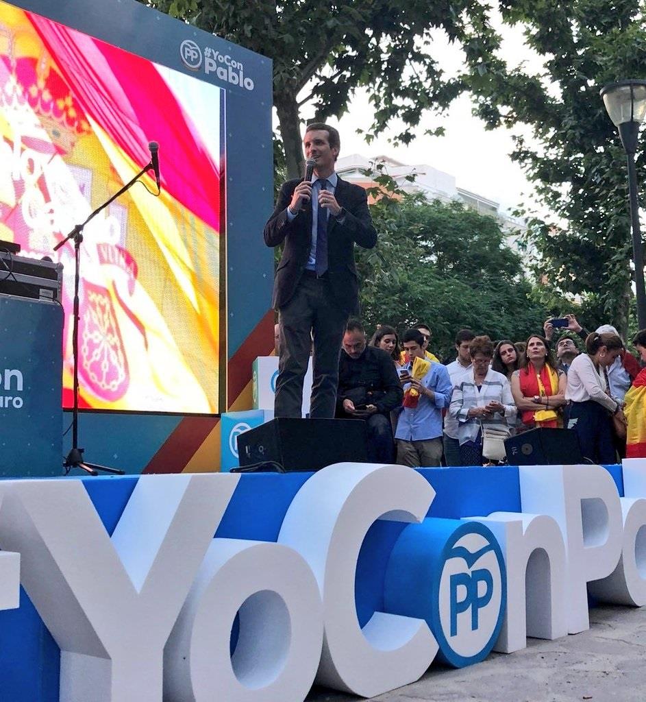 Pablo Casado en un acto en el parque Gregorio Ordóñez de Madrid | TWITTER PABLO CASADO ep pablo casadoun actoparque gregorio ordonezmadrid
