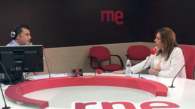 Susana Díaz, durante la entrevista en Radio Nacional de España | EUROPA PRESS/RNE ep susana diaz duranteentrevistaradio nacionalespana