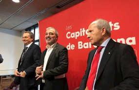 ep el expresidente del gobierno jose luis rodriguez zapatero el lider del psc en barcelona jaume