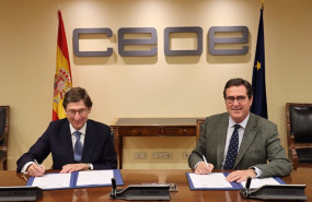 ep el presidente de caixabank jose ignacio goirigolzarri y el presidente de la confederacion