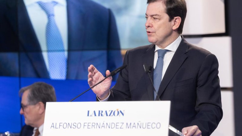 ep el presidente de la junta de castilla y leon alfonso fernandez manueco durante un desayuno