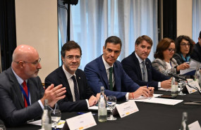 ep el presidente del gobierno pedro sanchez mantiene un encuentro con empresarios espanoles