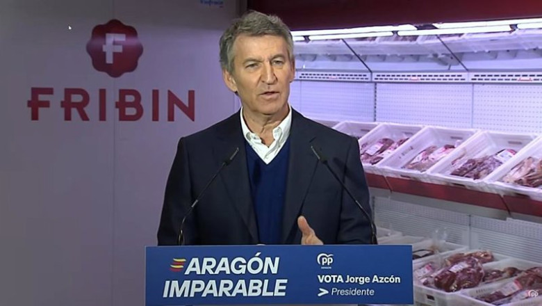ep el presidente del pp alberto nunez feijoo en binefar