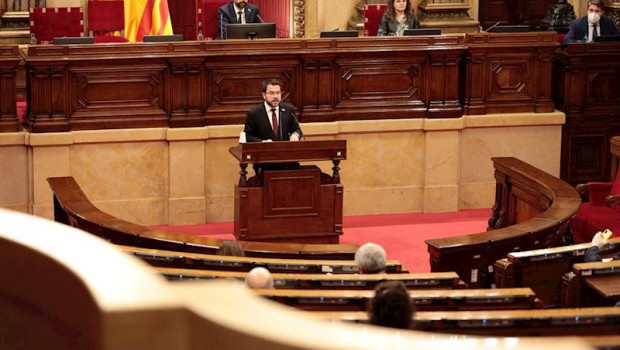 ep el vicepresidente del govern y conseller de economia y hacienda pere aragons en el pleno del