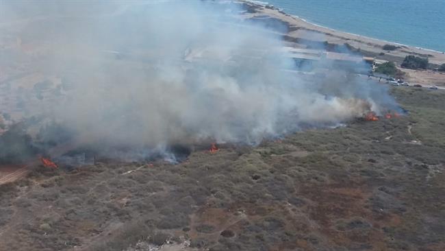 Incendio en un paraje del Río Andarax. | PLAN INFOCA ep incendioun parajerio andarax