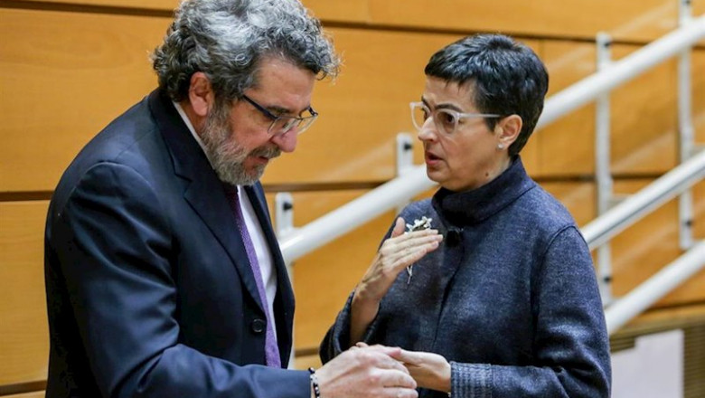 ep la ministra de asuntos exteriores union europea y cooperacion arancha gonzalez laya durante la