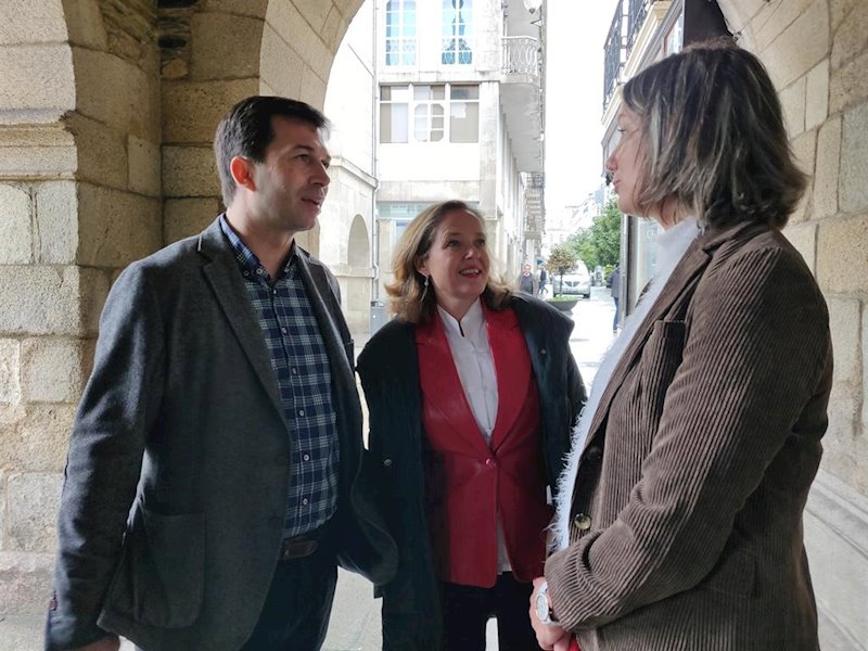 ep la ministra nadia calvino y el secretario xeral del psdeg gonzalo caballero