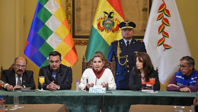 La presidenta autoproclamada de Bolivia, Jeanine Áñez | PRESIDENCIA BOLIVIA ep la presidenta autoproclamada de bolivia jeanine anez