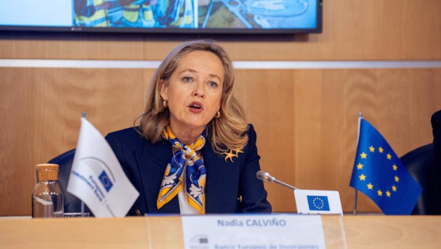 ep la presidenta del banco europeo de inversiones bei nadia calvino presenta en una rueda de prensa
