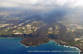 ep archivo   imagen aerea de las coladas del volcan de la palma