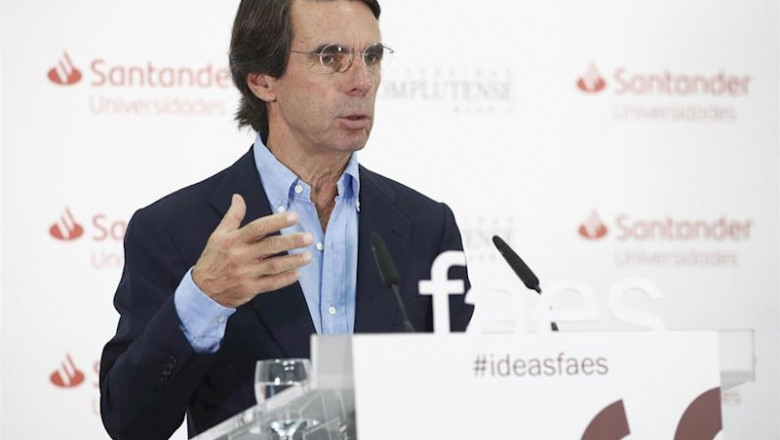 El expresidente del Gobierno y presidente de la Fundación FAES, José María Aznar, ofrece la conferencia de clausura del curso 'España: calidad democrática, cohesión y futuro del bienestar' dentro de los Cursos de verano de El Escorial 2019. | Eduardo Parra - Europa Press - Archivo ep el expresidente del gobierno y presidente de la fundacion faes jose maria aznar ofrece la