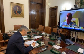 ep el ministro del interior fernando grande-marlaska se reune con su equipo entre ellos el director