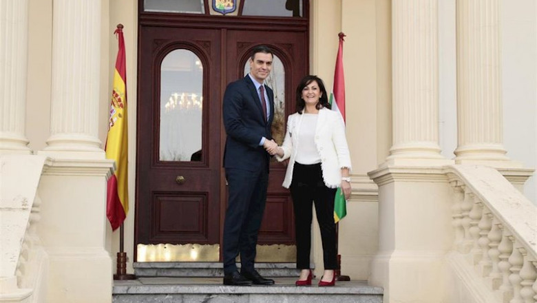 ep el presidente del gobierno pedro sanchez se reune hoy con la mandataria riojana concha andreu en