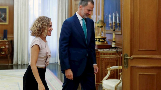 ep el rey felipe vi recibe a la presidenta del congreso meritxell batet en el palacio de la zarzuela