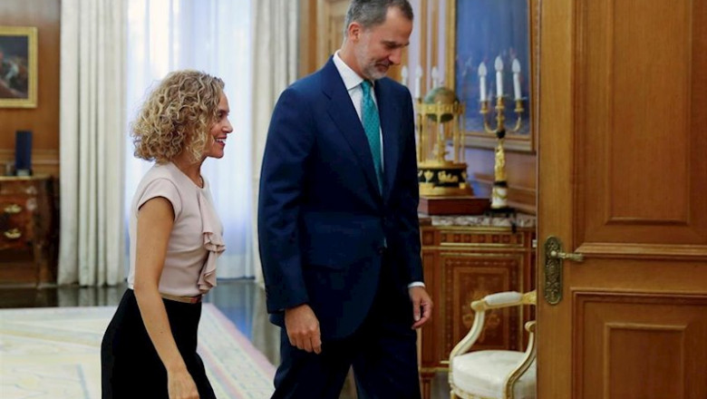 ep el rey felipe vi recibe a la presidenta del congreso meritxell batet en el palacio de la zarzuela