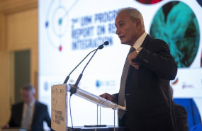 ep el secretario general de la upm nasser kamel durante la presentacion del 2 informe sobre