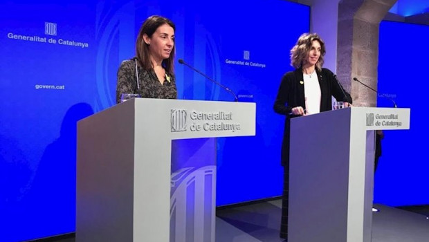 ep la consellera de presidencia meritxell budo y la consellera de empresa y conocimiento ngels