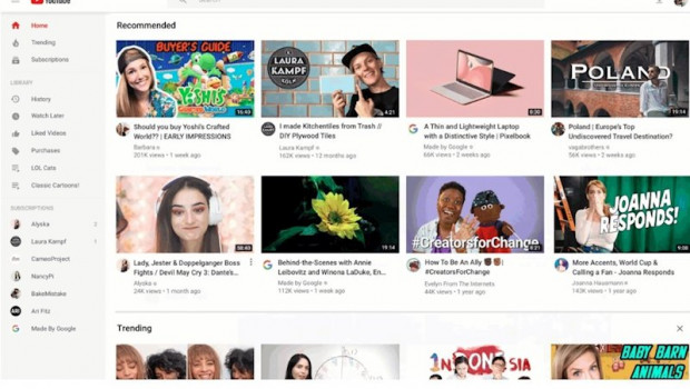 ep youtube actualiza el diseno de su pagina de inicio en ordenadores y tabletas