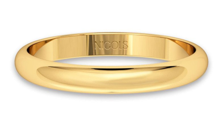 alianza de boda wicca oro amarillo