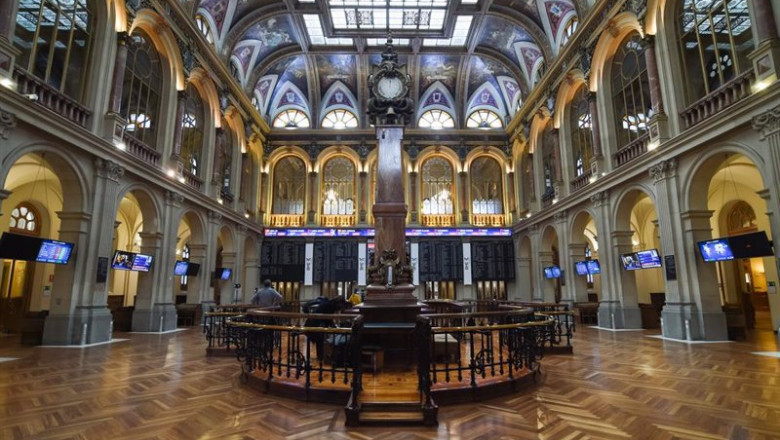 ep archivo   interior del palacio de la bolsa a 26 de noviembre de 2021 en madrid espana
