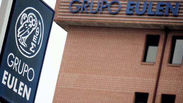 ep archivo   logo del grupo eulen la multinacional de servicios externalizados en la sede de madrid